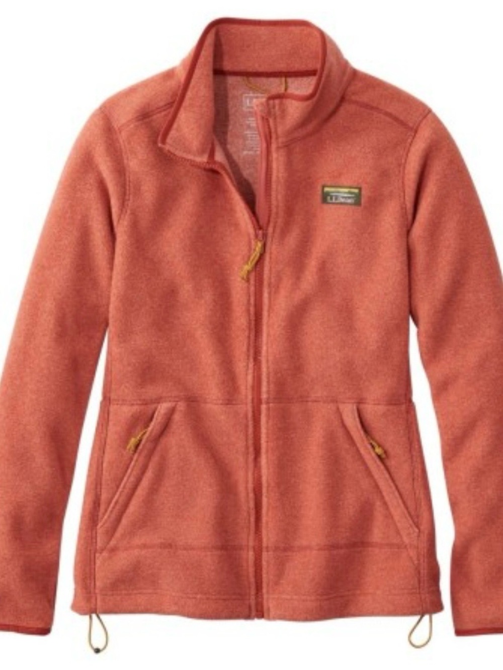 L.L. Bean Mountain Classic Fleece Jacket Rust Orange Size M